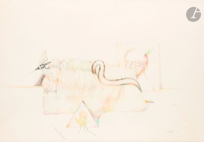 un dessin représentant un éléphant couché par terre
