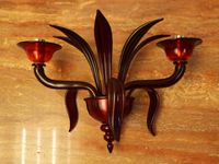 Lustre à six lumières et paire d’appliques à deux lumières e… (photo 4)