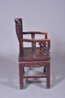 CHINE, 1e moitié du XXème siècle, Paire de fauteuils en bois… (photo 5)