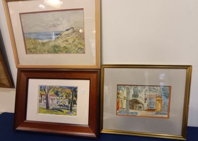 Lot de 8 pièces encadrées cpt :