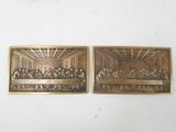 two pictures of the last supper of jesus on the wall