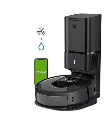 le robot aspirateur est connecté à un téléphone et relié à l'appareil