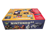 a box of nintendo 64 games on a white background