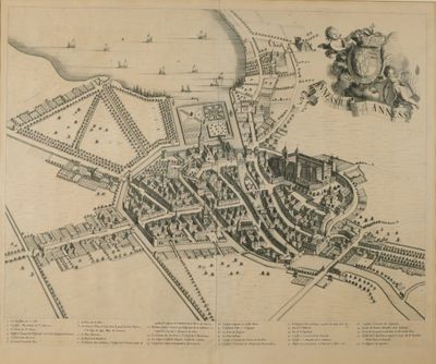 an old map of the city of london showing the streets and buildings