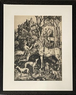 Albrecht DURER (1471-1528) d'après Saint Eustache Gravure au…