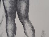a drawing of a nude woman with her back to the camera