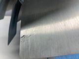 a close up of a blade of a circular blade