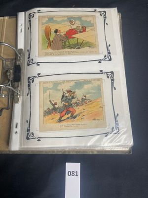 two books with pictures on them sitting on a table