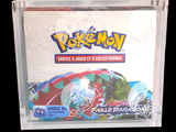 a clear box with a toy car inside of it