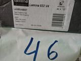 a box with a label on it sitting on the ground