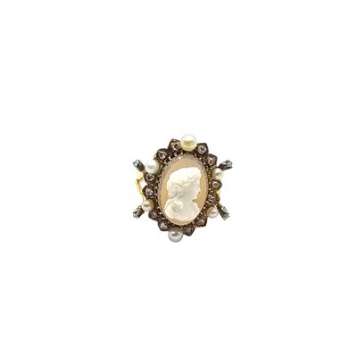 a close up of a ring on a white background