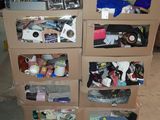 a carton with many items in it in a warehouse