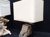 a lamp that is sitting on top of a table