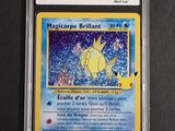 a close up of a card with a pokemon character on it