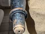 a black pipe that has been placed on the ground