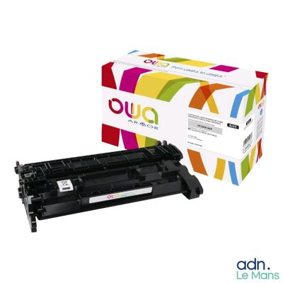 a picture of a black toner cartridge for the hp color laser printer