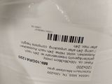 a plastic bag with a label on it sitting on a table
