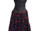 a black and red polka dot dress on a mannequin mannequin mannequin mannequin mannequin mannequin mannequin manne