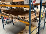 many rolls of paper on the shelves in the warehouse