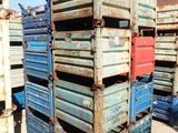 a stack of crates that are stacked on top of each other