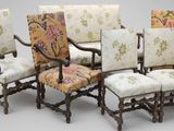 six antique chairs with floral upholstered upholstered upholstered upholstered upholstered upholstered upholstered upholstered upholstered