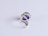 sterling silver ring with amethorate and amethorate stone