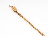 an image of a gold bracelet with a chain and a clasp