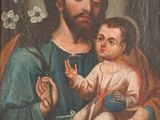 une image représentant un tableau où l'on voit Jésus tenant un bébé dans ses bras et portant une couronne