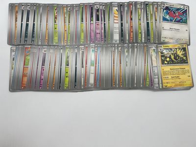 many different types of pokemon cards in this case