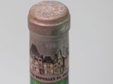 a close up of a bottle of wine with a label on it