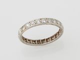 a white gold and diamond eternity ring