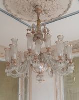 Travail Ottoman, début XXème, Important lustre en verre à 24…