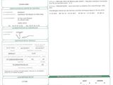 a close up of a document with a barcode on it