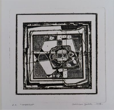 une image représentant un dessin en noir et blanc d'un carré