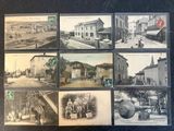 plusieurs vieilles photographies en noir et blanc d'une ville où l'on voit des gens