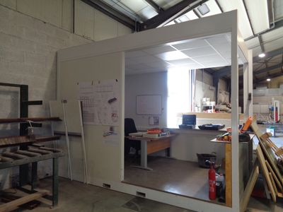 an image of a room that is being built