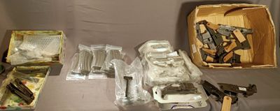 a box of assorted items sitting on a table