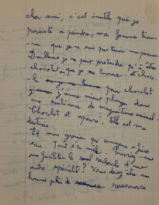 an old handwritten letter written in blue ink on a piece of paper