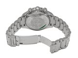 a close up of a watch on a white background