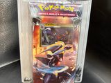 a close up of a box of pokemon cards on a table