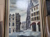 une image d'une peinture d'une rue dans une ville