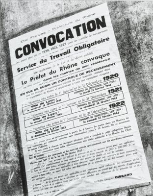 André GAMET (1919-2017) Lyon. Convocation au Service du Trav…