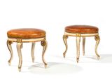 paire de tabourets de style Louis XV