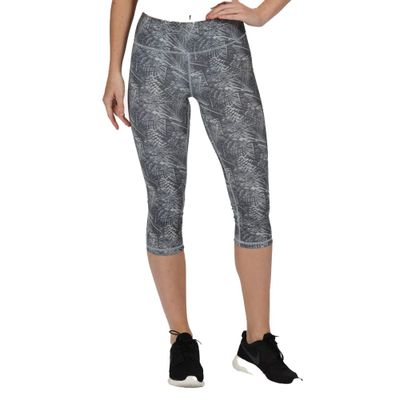 REGATTA - Legging 3/4 Pincha - Motif feuillage gris - Séchag…
