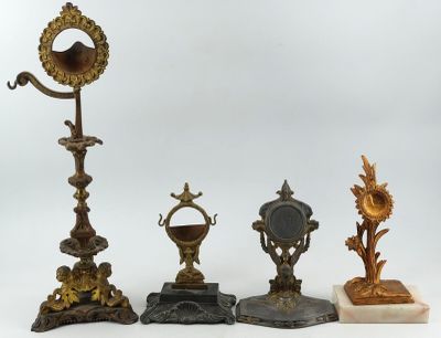 quatre types différents de chandeliers sur fond blanc