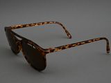 the sunglasses are brown and tortoise with a brown lens