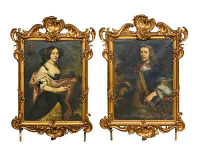 Attribué à Nicolas MAES (1634-1693) Portraits présumés de Pi…