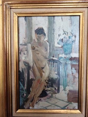 Joseph LAULIÉ (1928-2016), Etude de femme nue, Huile sur toi…