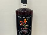 Une bouteille de rhum « Coast Rum » est posée sur une table.