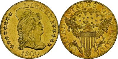 an image of a gold coin with a woman ' s head on it